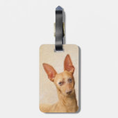 Cirneco dell'Etna's -絵画かわいいオリジナルドッグアート ラゲッジタグ (裏面縦)