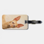 Cirneco dell'Etna's -絵画かわいいオリジナルドッグアート ラゲッジタグ (裏面横)