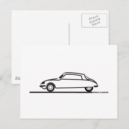 Ciroen DS 21パラス ポストカード (正面/裏面)