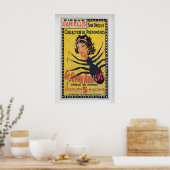 Cirque Daniellis, the Spider Woman  Vintage Circus ポスター (キッチン)