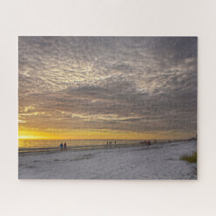 Cirrocumulus Clouds at Fort Myersビーチサンセット, FL ジグソーパズル