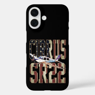 Cirrus SR22航空機ヴィンテージ統一された州国旗 iPhone 16ケース