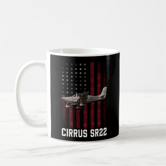 Cirrus Sr22航空機 コーヒーマグカップ (左)