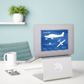 Cirrus SR22 – 飛行機の設計図スケッチ計画ABD シール (デスク上のノートパソコン)
