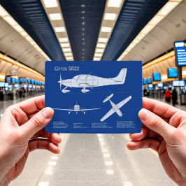 Cirrus SR22 – 飛行機の設計図スケッチ計画ABD ポストカード