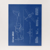 Cirrus SR22 – 飛行機の設計図スケッチ計画AD ジグソーパズル (縦)