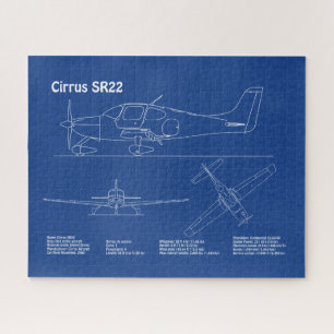 Cirrus SR22 – 飛行機の設計図スケッチ計画AD ジグソーパズル