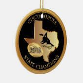 Cisco Loboesの州チャンピオンのオーナメントは個人化なります セラミックオーナメント (右)