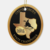 Cisco Loboesの州チャンピオンのオーナメントは個人化なります セラミックオーナメント (左)