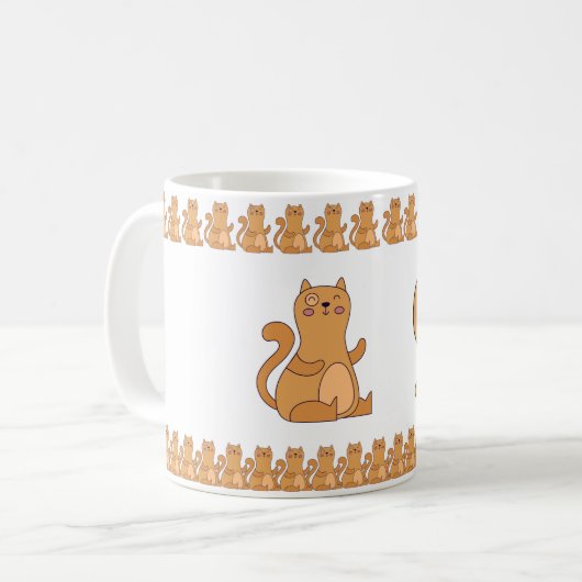 CisforCat–FunAlphabetCupDesign コーヒーマグカップ (正面左)