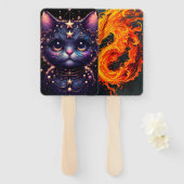 Cismic kitty and fiery drgain hand fan ハンドファン (正面&裏面)