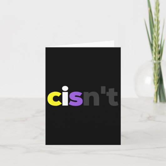 Cisnt非バイナリLgbtqプライド- おもしろい Cisnt Lgbt No カード (正面)