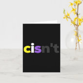 Cisnt非バイナリLgbtqプライド- おもしろい Cisnt Lgbt No カード (黄色い花)