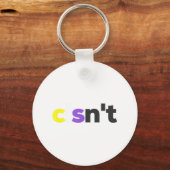 Cisnt非バイナリLgbtqプライド- おもしろい Cisnt Lgbt No キーホルダー (正面)