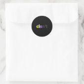 Cisnt非バイナリLgbtqプライド- おもしろい Cisnt Lgbt No ラウンドシール (バッグ)