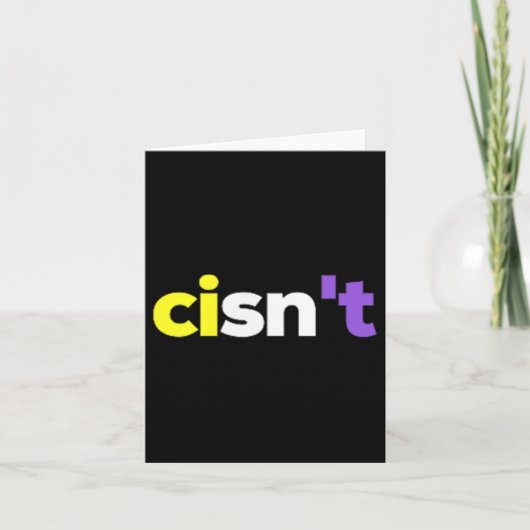 Cisnt非バイナリLgbtqプライド、Enbyプレゼント_ノンビ カード (正面)