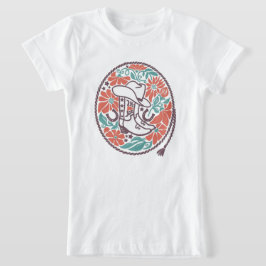 CISVオースティンカウボーイハット、ブーツガール Tシャツ