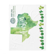 CISVオースティン環境グリーンラージブランケット