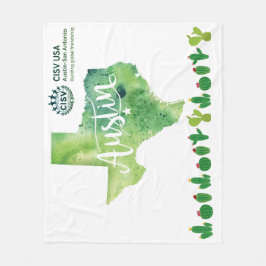 CISVオースティン環境グリーンラージブランケット フリースブランケット