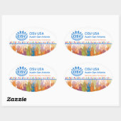 CISV Austinロゴバンパー/コンピューター（4セット） 楕円形シール (シート)