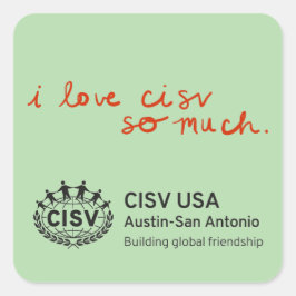 CISV Austin 「私はCISVがとても大好き」 シール