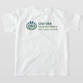 CISV Austin 「私はCISVがとても大好き」 女の子 Tシャツ (レイダウン裏面)