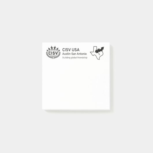 CISV Austin ATXこうもりシティポストイットノート ポストイット (正面)