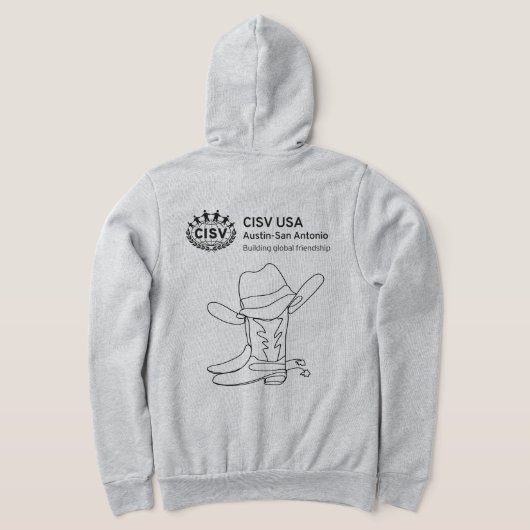 CISV Austin ATX Woman's パーカ (レイダウン裏面)