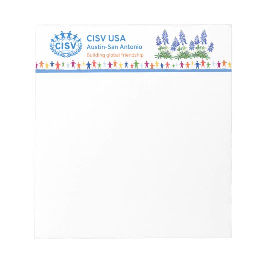 CISV Austin Bluebonnetメモ帳 ノートパッド (正面)