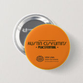 CISV Austin "CISV Limit Peaceフェスティバル" 缶バッジ (正面&裏面)