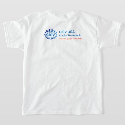 CISV Austin Cowboy Hat, Boots Boy's Tシャツ (レイダウン裏面)