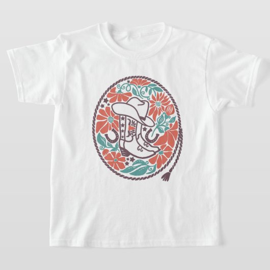 CISV Austin Cowboy Hat, Boots Boy's Tシャツ (レイダウン)