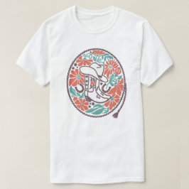 CISV Austin Cowboy Hat, Boots, & Bullスカルメンズ Tシャツ