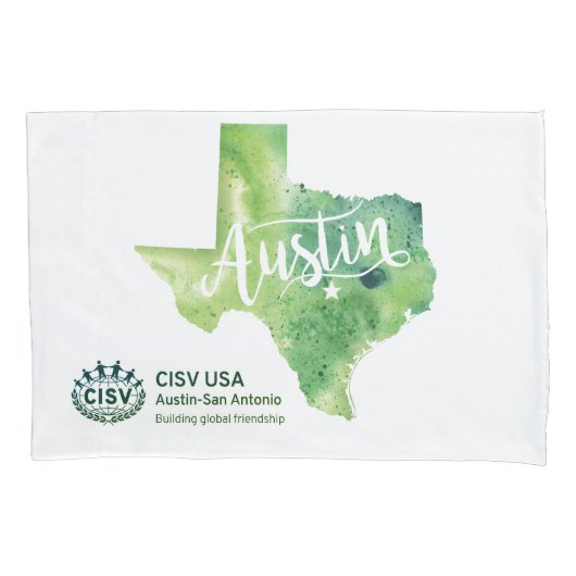 CISV Austin Environment/サステナビリティ・ピラローケース 枕カバー (正面)