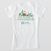 CISV Austin Environment and Sustainability Girl's Tシャツ (レイダウン裏面)