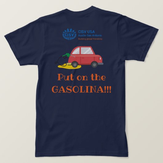 CISV Austin "Gasolina" Energizer Men's T-Shirt Tシャツ (デザイン裏面)