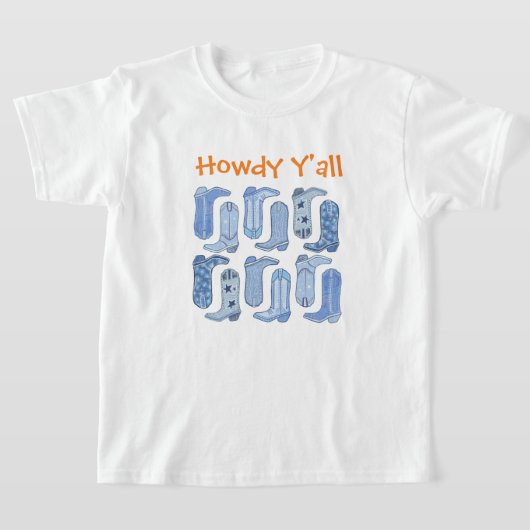 CISV Austin Howdy Y'all Boy's Tシャツ (レイダウン)