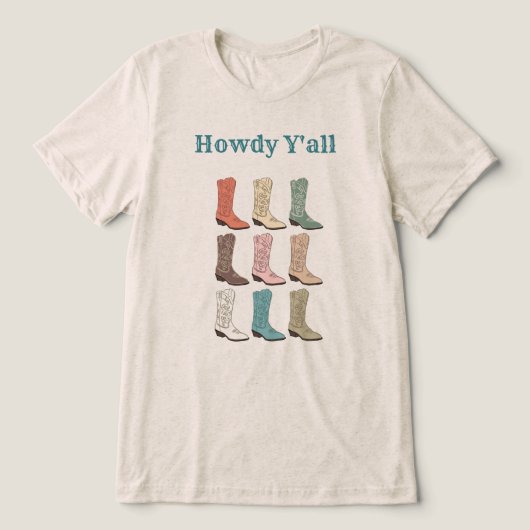 CISV Austin Howdy Y'all Men's トライブレンドTシャツ (デザイン正面)