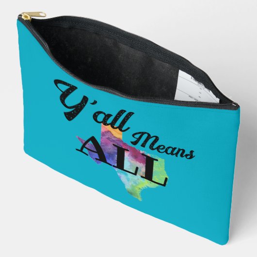 CISV Austin "Y'all Means All" アクセサリーポーチ (見開き)