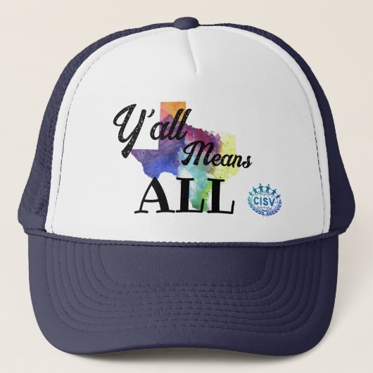 CISV Austin "Y'all Means All" キャップ (正面)