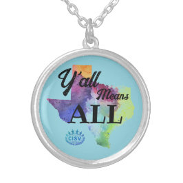 CISV Austin "Y'all Means All" シルバープレートネックレス