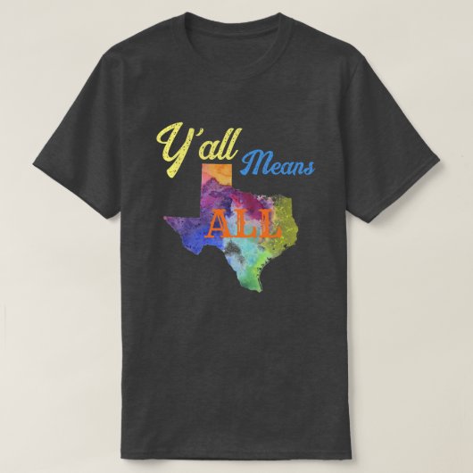 CISV Austin "Y'all Means All"メンズ Tシャツ (デザイン正面)