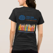 CISV Austin 「Y'all Means All」女性 トライブレンドTシャツ (裏面)