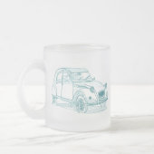 Cit 2CV フロストグラスマグカップ (左)