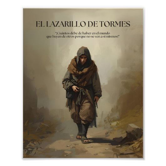 Cita de "El Lazarillo de Tormes" フォトプリント (正面)
