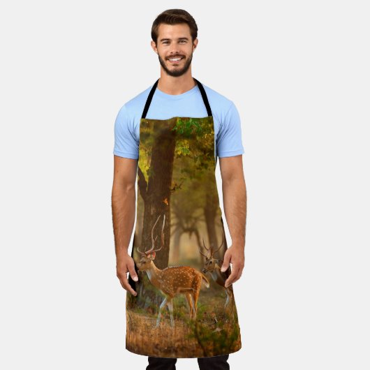 CitalまたはCheetal、Axis、Spotted Deers、Axi エプロン (着用した状態)