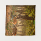 CitalまたはCheetal、Axis、Spotted Deers、Axi タペストリー (正面(横))