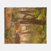 CitalまたはCheetal、Axis、Spotted Deers、Axi フリースブランケット (正面(横))