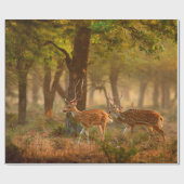 CitalまたはCheetal、Axis、Spotted Deers、Axi ラッピングペーパー (フラット)