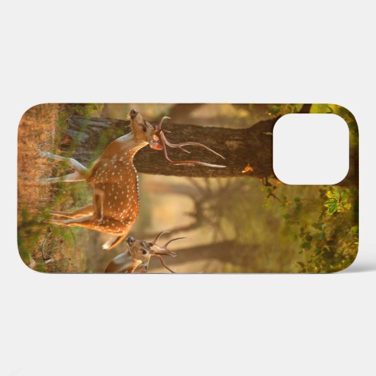 CitalまたはCheetal、Axis、Spotted Deers、Axi Case-Mate iPhoneケース (裏面 (横))